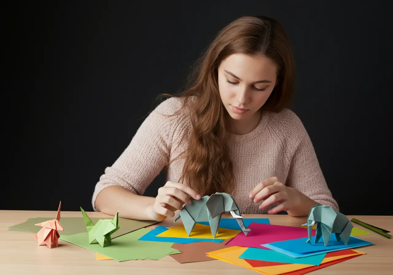 barevný papír na origami